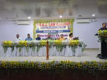 Hon'ble Prashant Kumar Shahi, Advocate General, Bihar, S.K Mishra ( President of College), Ujjawala Mishra (Secretary of College)